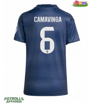 Real Madrid Eduardo Camavinga #6 Bortatröja Kvinnor 2025-26 Kortärmad